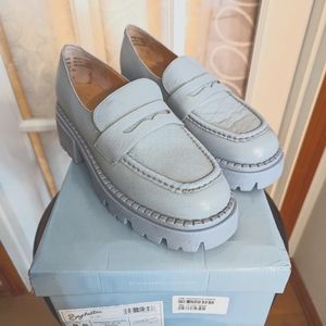 Seychelles Meridian Platform Loafers in Light Blue size 8.5 *fit like a 9 - 9.5*